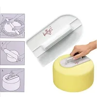 Perfect Pricee Combo Pack - Cake Turntable Revolving Cake Decorating Stand Cake Stand Sugarcraft 28cm Turntable and Easy Glide Fondant Smoother-thumb2