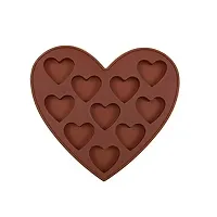 Perfect Pricee Chocolate Mould, Ice Mould, Candle Mould, Small Cake Brownie Mould, Christmas Muffins Silicone Tray (Heart)-thumb2