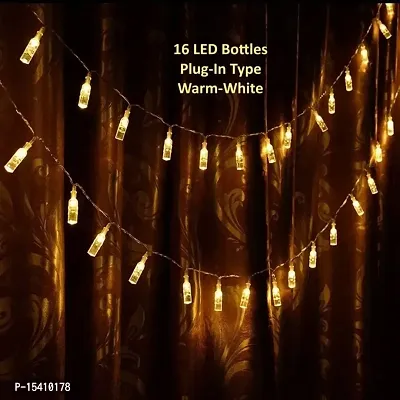 kunya Bottle Shape 16 LED, 8 Meter, Home Decoration for Festival Decorative LED Fairy String Starry Lights for Home, Kitchen, Festival-thumb3