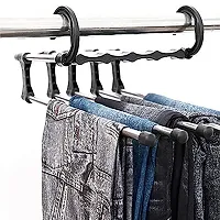 Perfect Pricee 5 in 1 Pant Rack Shelves Plastic Metal Magic Shirt Saree Dresses Scarf Hanger-thumb4