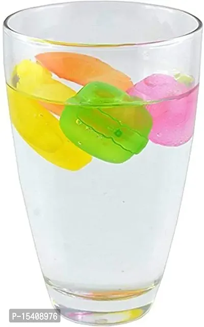 kunya Reusable ice Cube ice Ball Mold for Home Restaurant Bar Silicone Filled with Pure Water (Multicolor , Pack of 20)-thumb3