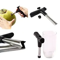 Happy Chef Stainless Steel Coconut Opener Driller Knife Tool with Cleaning Stick - 1 Nos.-thumb3