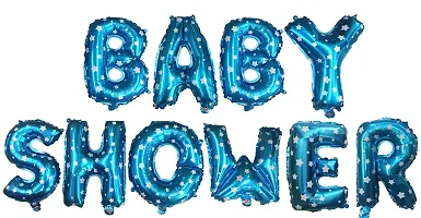 Perfect Pricee Baby Shower 18 Inch Foil Balloon Set Pack of 10 Letters (Blue)-thumb2