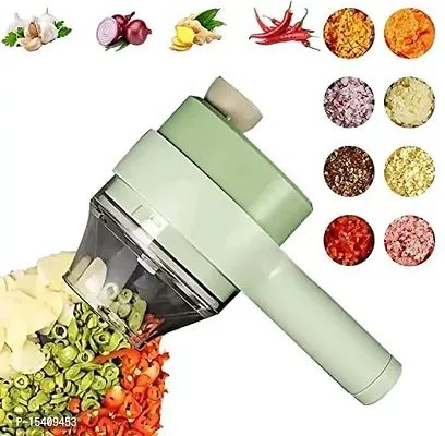 Kunya 4 in 1 Handheld Electric Vegetable Cutter Set,Vegetable Electric Food Chopper (USB) Mini Food Slicer and Chopper for Garlic Pepper Chili Onion-thumb2