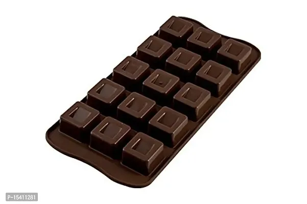 Perfect Pricee Chocolate Mould, Ice Mould, Candle Mould, Small Cake Brownie Mould, Christmas Muffins Silicone Tray (Square)