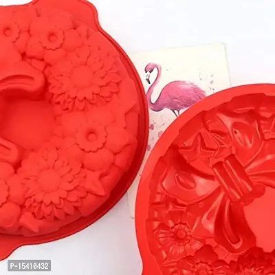 Folca? 1 Pc 3D Chocolate/Cake/Jelly Mould, Soft, Durable  Flexible Mould (Silicone Mould Design 20)-thumb5