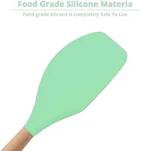 Perfect Pricee Silicone Spatula Cooking Utensils Kitchen Utensil Set Heat Resistant Wooden Handles Kitchen Gadgets Tools Set for Nonstick Assorted Color-thumb2