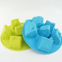 Folca? 1 Pc 3D Chocolate/Cake/Jelly Mould, Soft, Durable  Flexible Mould (Silicone Mould Design 17)-thumb3