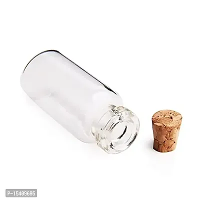 Perfect Pricee 12pcs Lovely Small Wish Bottle Tiny Clear Empty Wishing Glass Message Vial with Cork Stopper 1ml Mini Containers Bottle (3CM)-thumb5