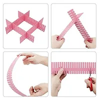 Kunya Adjustable Interlocking Drawer Clapboard Divider/Grid Closet Sorting Partition/Plastic Strips Separators Cabinet Storage Multicolor (8pc)-thumb1