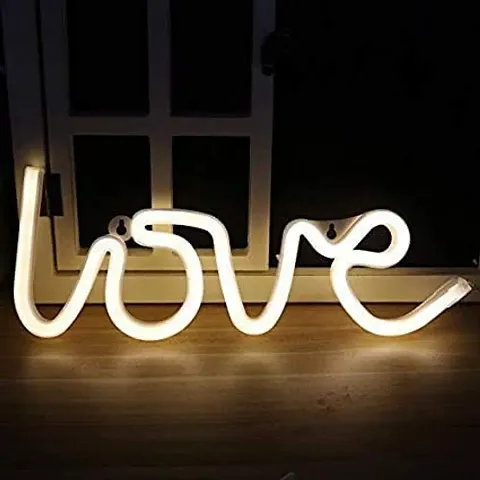 Perfect Pricee Love LED Neon Signs for Wall Decor, Powered by USB Wire,Night Lights Lamps Wall Art Decor, Wedding Party Decoration,Table Lights,Decorative for Home Party Living Room (White)