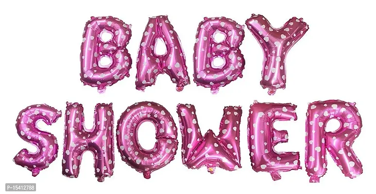 Perfect Pricee Baby Shower 18 Inch Foil Balloon Set Pack of 10 Letters (Pink)