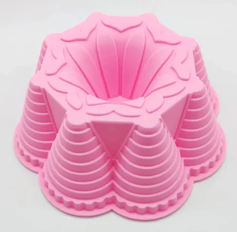 Folca? 1 Pc 3D Chocolate/Cake/Jelly Mould, Soft, Durable & Flexible Mould (Silicone Mould Design 2)
