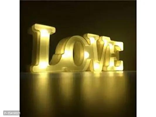 Perfect Pricee 3D LED Table Love Marquee Indoor Night Light Lamp for Home Decoration, Birthday, Party Candle Light Dinner Decor, Bedroom, Children Room, Valentine Wedding Decor (White Love Lamp)-thumb4