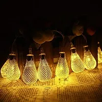 kunya Decorative String Lights Metal Drop 3 Meter 10 Led Decoration Lights /Warm White (Yellow,Corded Electric,Plastic)-thumb1