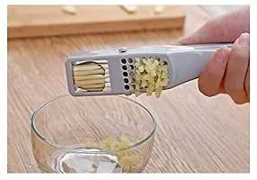 Perfect Pricee Garlic Press 2 in 1 Garlic Mincer and Garlic Slice with Garlic Peelers Garlic Crusher-thumb1