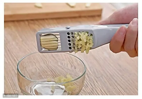 Perfect Pricee Garlic Press 2 in 1 Garlic Mincer and Garlic Slice with Garlic Peelers Garlic Crusher-thumb2