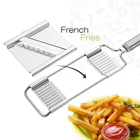 Kunya Stainless Steel 6 in 1 Multipurpose Slicer / Grater / Vegetable Cutter Full Set with 6 Blades- Silver-thumb4