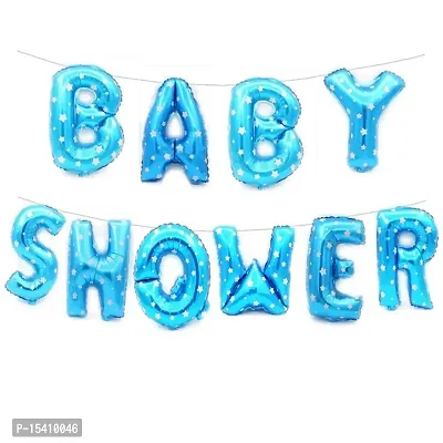 Perfect Pricee Baby Shower 18 Inch Foil Balloon Set Pack of 10 Letters (Blue)-thumb0