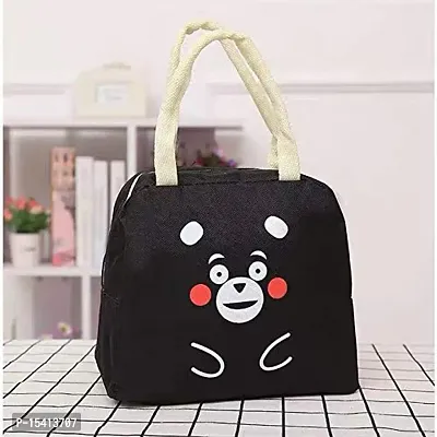MAX HOME? Tote Multipurpose Lunch Bag/Tiffin Bag/Storage Bag with Inner Foil Cover for Insulation  Hand Strap ? Cute, Trendy  Spill Proof for School Use Size : 21 x 19 x 11 cm