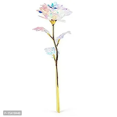 Perfect Pricee Artificial LED Rose Flower and Beautiful Gift Box  Carry Bag Pack of 1 (Multicolour)-thumb0