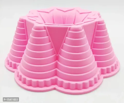Folca? 1 Pc 3D Chocolate/Cake/Jelly Mould, Soft, Durable  Flexible Mould (Silicone Mould Design 2)-thumb3