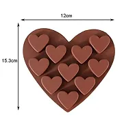 Perfect Pricee Chocolate Mould, Ice Mould, Candle Mould, Small Cake Brownie Mould, Christmas Muffins Silicone Tray (Heart)-thumb1