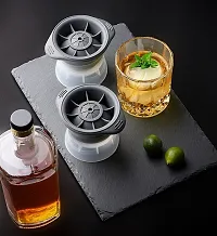 KUNYA Round Ice Cube Ball Moulds Set Ice Maker Pop-up Box Flexible Ice Maker for Part Mocktail/Cocktail Bar Beverage Whiskey Juice/Drinks (Pack of 2)-thumb1