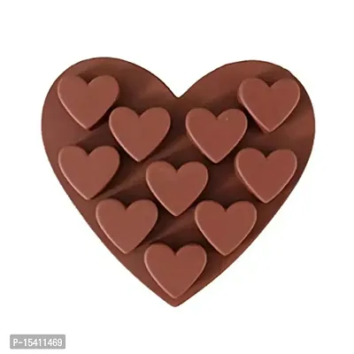 Perfect Pricee Chocolate Mould, Ice Mould, Candle Mould, Small Cake Brownie Mould, Christmas Muffins Silicone Tray (Heart)