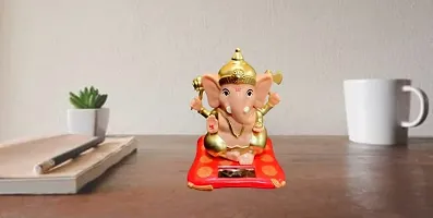 kunya Moving Hands Solar Ganesha Statue for car Dashboard Home Decor and Office | Ganpati Bappa | Solar Lord Ganesh ji Moving Hands (4.5 Inch)-thumb4