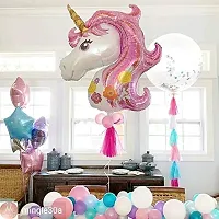 Perfect Pricee 5pcs/lot Unicorn Balloons Star Foil Balloon Unicorn Theme Party DIY Decoration Baby Boy Girl Birthday Balloon Helium Toys Balls-thumb1