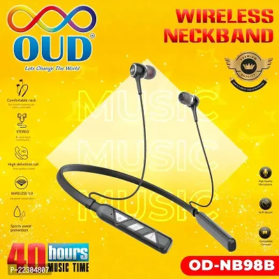 Wireless in Ear Bluetooth Neckband  with ENC Mic, 32H Playtime, Type-C Fast Charging (30Mins=7.5Hrs Playtime) Made in India, Biggest 14.2mm Drivers Ear Phones-thumb0