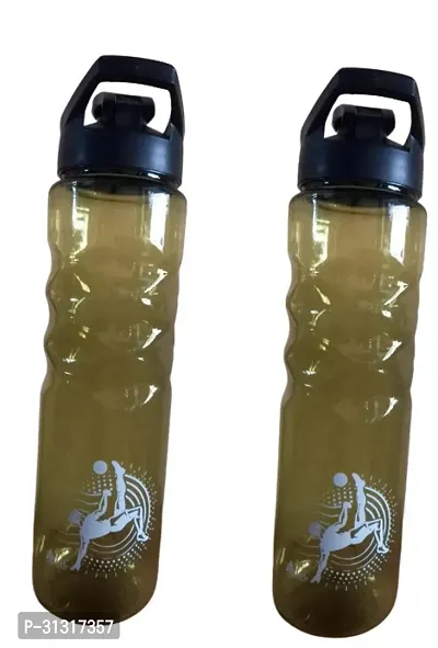 Stylish Plastic Solid Water Bottle, Combo of 2