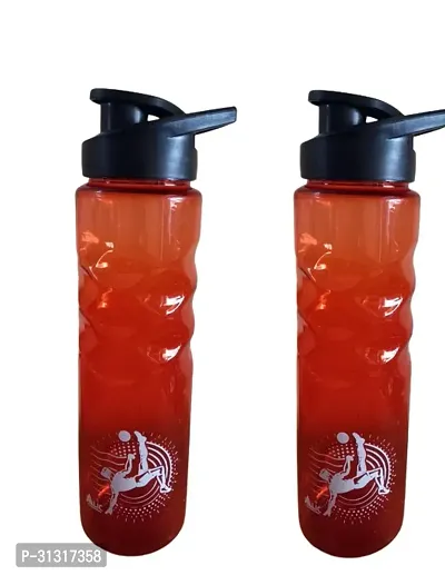 Stylish Plastic Solid Water Bottle, Combo of 2