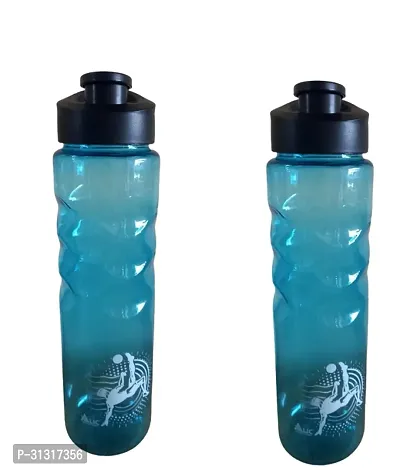 Stylish Plastic Solid Water Bottle, Combo of 2-thumb0