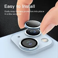 Camera Glass Lens Protector Ring for iPhone 14  iPhone 14 Plus Case Friendly with Easy Installation, Pack of 3 (Sierra Blue)-thumb3