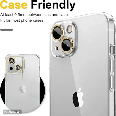 Camera Glass Lens Protector Ring for iPhone 14  iPhone 14 Plus Case Friendly with Easy Installation, Pack of 3 (Gold)-thumb5