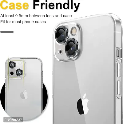 Camera Glass Lens Protector Ring for iPhone 14  iPhone 14 Plus Case Friendly with Easy Installation, Pack of 3 (Black)-thumb3