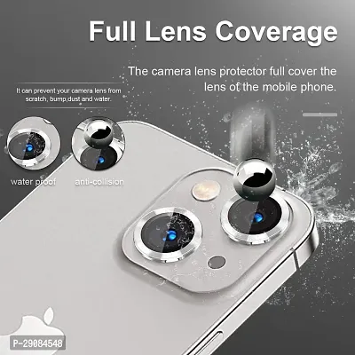 Camera Glass Lens Protector Ring for iPhone 15  iPhone 15 Plus Case Friendly with Easy Installation, Pack of 3 (Silver)-thumb4