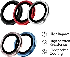 Camera Glass Lens Protector Ring for iPhone 13  iPhone 13 Mini Case Friendly with Easy Installation, Pack of 3 ( Red )-thumb3