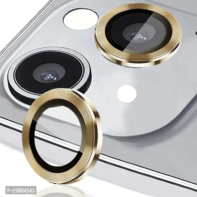 Camera Glass Lens Protector Ring for iPhone 14  iPhone 14 Plus Case Friendly with Easy Installation, Pack of 3 (Gold)-thumb0