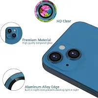 Camera Glass Lens Protector Ring for iPhone 13  iPhone 13 Mini Case Friendly with Easy Installation, Pack of 3 ( Red )-thumb2