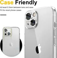 Camera Glass Lens Protector Ring for iPhone 14  iPhone 14 Plus Case Friendly with Easy Installation, Pack of 3 (Silver)-thumb3