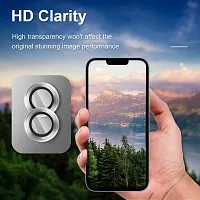 Camera Glass Lens Protector Ring for iPhone 15  iPhone 15 Plus Case Friendly with Easy Installation, Pack of 3 (Silver)-thumb2