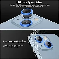 Camera Glass Lens Protector Ring for iPhone 14  iPhone 14 Plus Case Friendly with Easy Installation, Pack of 3 (Sierra Blue)-thumb1