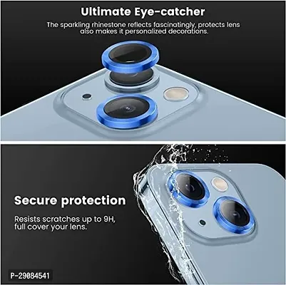 Camera Glass Lens Protector Ring for iPhone 14  iPhone 14 Plus Case Friendly with Easy Installation, Pack of 3 (Sierra Blue)-thumb2