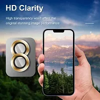 Camera Glass Lens Protector Ring for iPhone 14  iPhone 14 Plus Case Friendly with Easy Installation, Pack of 3 (Gold)-thumb2