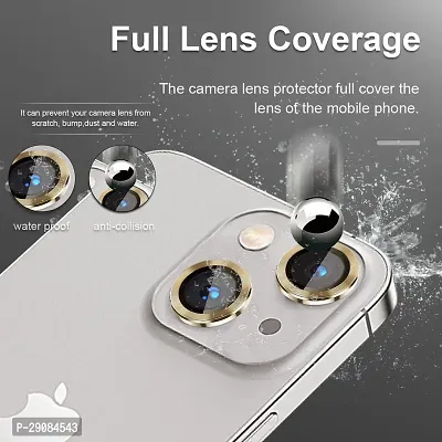 Camera Glass Lens Protector Ring for iPhone 14  iPhone 14 Plus Case Friendly with Easy Installation, Pack of 3 (Gold)-thumb2