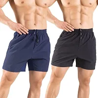 Stylish Blue And Black Polycotton Solid Basic Boxer Combo For Men Pack Of 2-thumb1