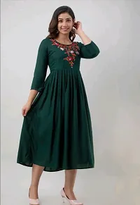 Classic Rayon Embroidered Kurti for Womens-thumb1